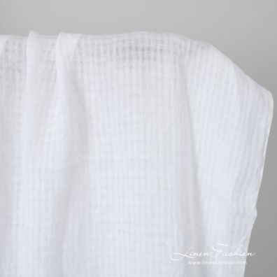 white linen transparent checks.