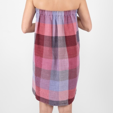 lilac wrap linen towel, bingo with elastic.