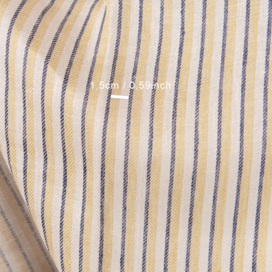 yellow blue striped fabric, 1.5cm.