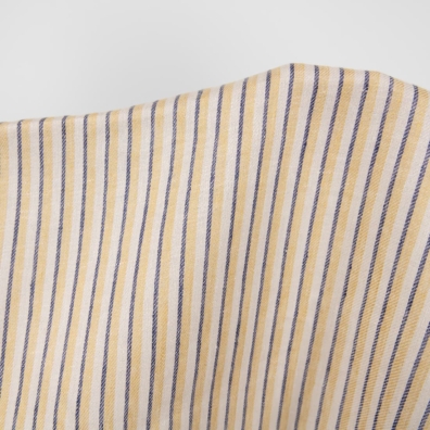 yellow blue striped fabric, width 130cm.