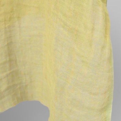 yellow gauze linen fabric washed, width 145cm.