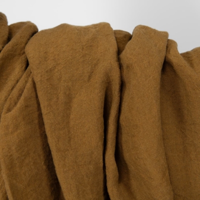 Wide linen fabric brown, washed, 295cm.