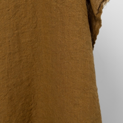 Wide linen fabric brown, washed, for bedlinen.