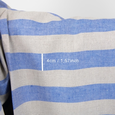linen cotton blue beige stripes, 4cm.