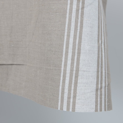linen cotton fabric in stripes white natural heavy weight