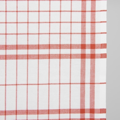 towel cotton fabric in red checks.