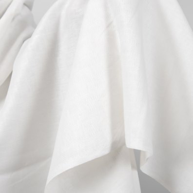 off white linen herringbone fabric