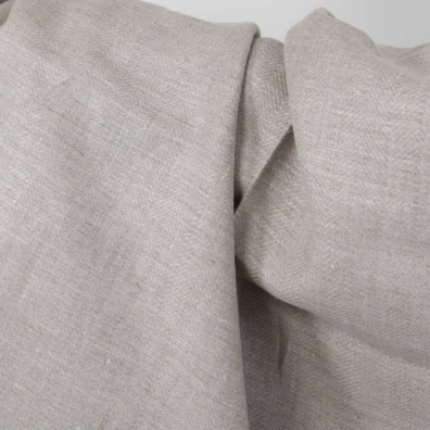 linen natural heringbone