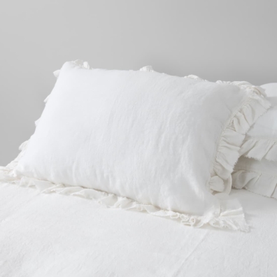 off white linen pillow case 50x70cm.