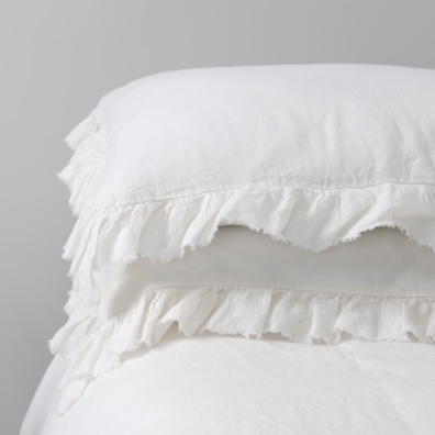 off white linen pillow cases