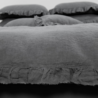 provance dark grey duvet cover