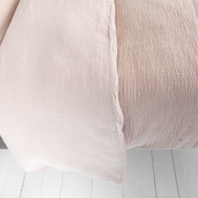 half linen duvet cover, mix waffle & plain