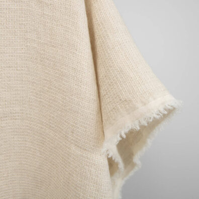 linen wool waffle sand fabric, washed