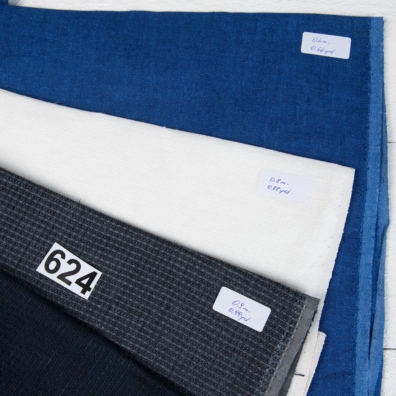 set of linen fabric cuts 624