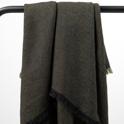 linen black golden scarf washed