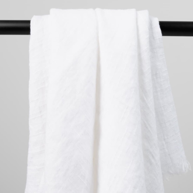 white linen scarf, washed