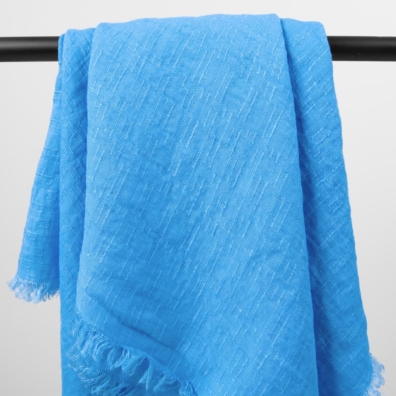 linen sky blue scarf, washed