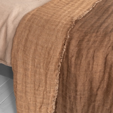 brown linen bedspread, 2 colors