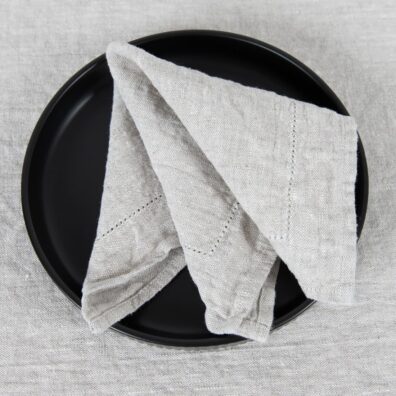 beige linen napkins, washed