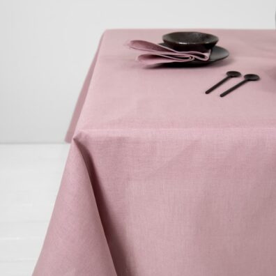 linen cotton lilac tablecloth solid color