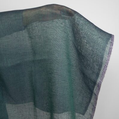 blue green linen fabric, width 150cm.