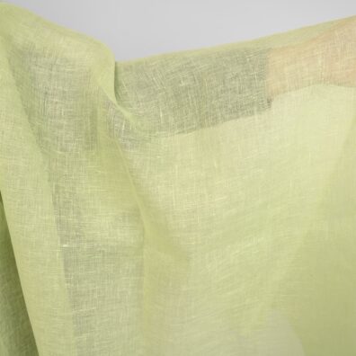 linen gauze apple green fabric transparent