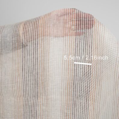 linen gauze brown striped fabric not washed