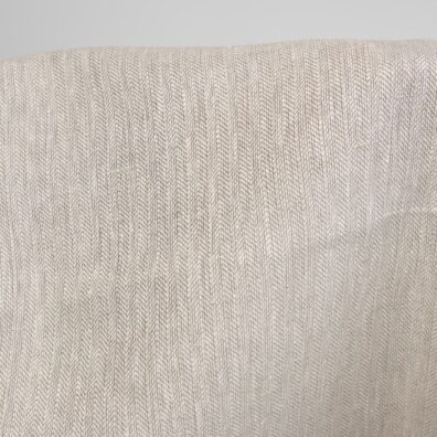 linen herringbone beige fabric, not washed