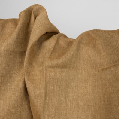 linen brown ginger fabric, not washed