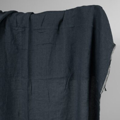 jeans blue washed linen fabric