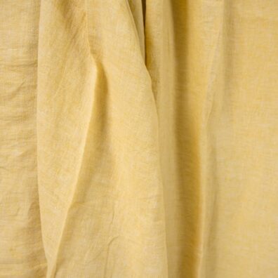 wide washed linen yellow fabric for bedlinen