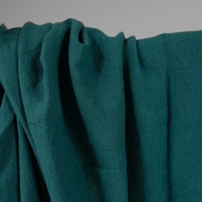 wide washed turquoise linen fabric, for bedlinen