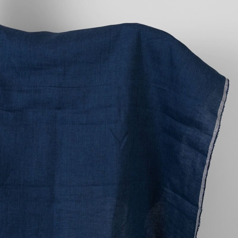Dark navy linen fabric