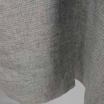 Linen fabric washed dark grey colour for sewing clothes and home textiles