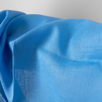 Linen fabric sky blue colour not washed