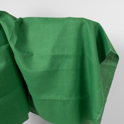 Linen fabric emerald green colour