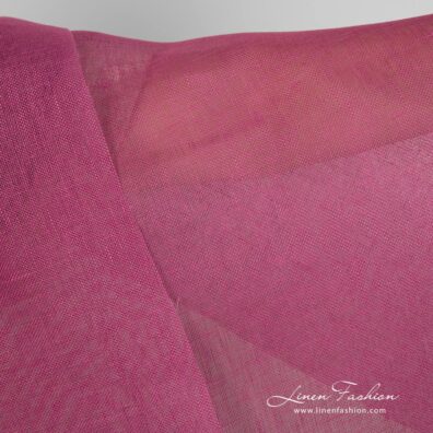 Linen fabric dark hot pink transparent product detail