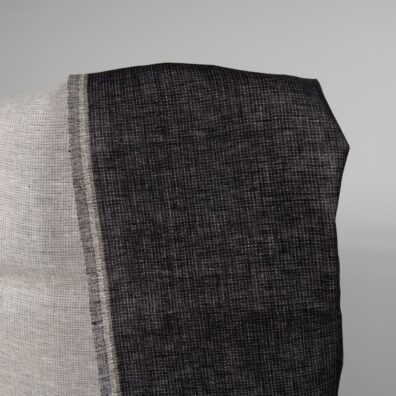 Linen double-sided fabric black white mix pure linen