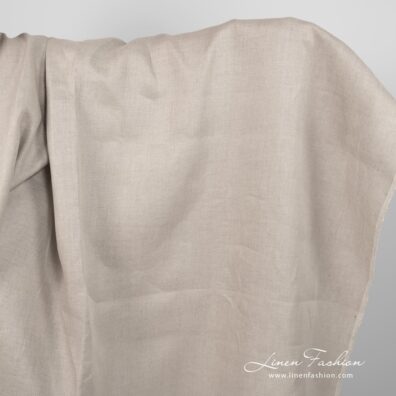 Linen fabric natural colour twill weave pattern