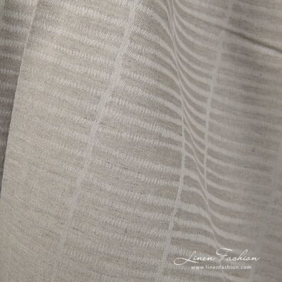 Linen cotton fabric natural grey double-sided close up detail view