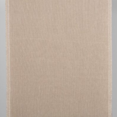 Narrow linen fabric nude colour with white stripes