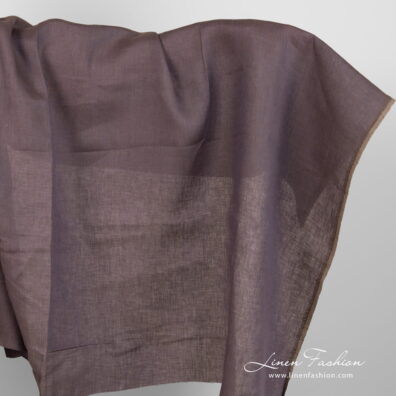 Lightweight linen fabric brownish purple colour