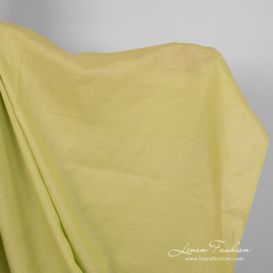 Linen fabric pale lime colour