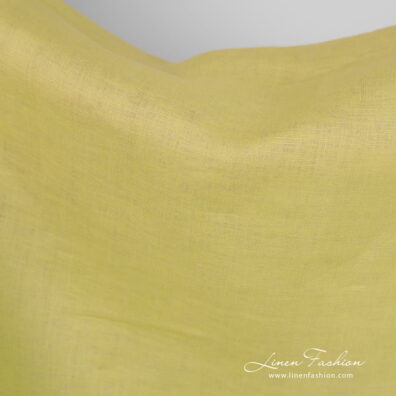 Linen fabric pale lime colour product photo