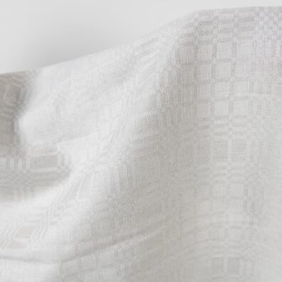 Linen cotton fabric in light beige checks product photo