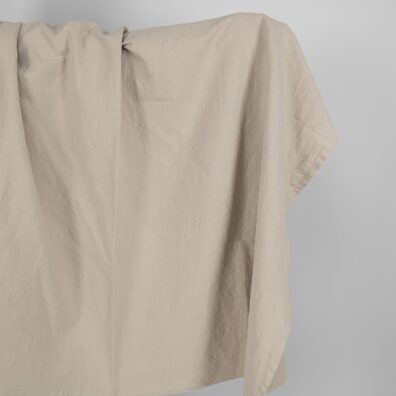 Heavy washed linen cotton fabric brownish grey colour
