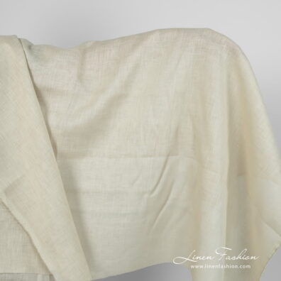 Linen fabric greyish green colour