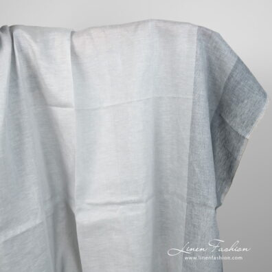 Linen fabric grey-white blocky gradient