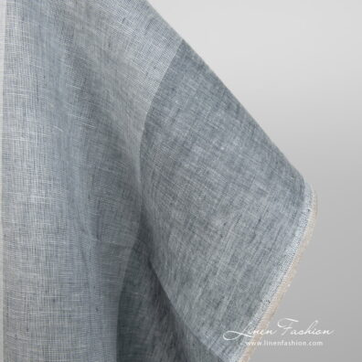 Linen fabric grey-white blocky gradient edge