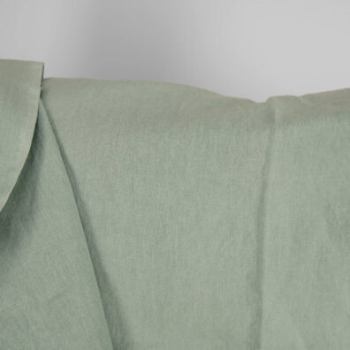 Washed linen cotton fabric aquamarine colour product photo